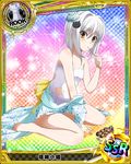  arm_support breasts card_(medium) cat_hair_ornament character_name chess_piece collarbone covered_nipples eyebrows eyebrows_visible_through_hair hair_ornament high_school_dxd japanese_clothes kimono kneeling looking_at_viewer official_art rook_(chess) school_swimsuit short_hair silver_hair small_breasts solo swimsuit torn_clothes torn_swimsuit toujou_koneko trading_card white_school_swimsuit white_swimsuit yellow_eyes 