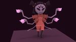  3d animated arachnid arthropod black_eyes black_hair female gunpuncher hair monster monster_girl muffet multi_limb multiple_eyes solo spider undertale 