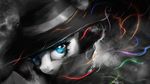  2015 equine eyeshadow female friendship_is_magic hair hat huussii makeup mammal monochrome multicolored_hair my_little_pony portrait rainbow_hair rarity_(mlp) solo trenchcoat 