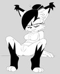  anthro anus bedroom_eyes bottomless breasts clothed clothing feline female hair half-closed_eyes half-dressed jammiez looking_at_viewer lynx mammal nicole_the_lynx presenting presenting_pussy pussy smile solo sonic_(series) spread_legs spreading 