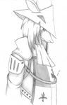  anthro armor black_and_white burmecian clothed clothing coat female final_fantasy final_fantasy_ix freya_crescent hair hertta_(artist) looking_at_viewer mammal monochrome rat rodent simple_background solo text video_games white_background white_hair 