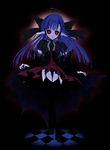  artist_request blue_hair cross gothic nerine pale_skin red_eyes ribbon shuffle! solo thighhighs 