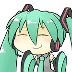  bad_id bad_pixiv_id chibi detached_sleeves face green_hair hatsune_miku long_hair necktie rif smirk solo twintails vocaloid 