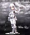  armored_core armored_core:_for_answer bayonet blue_eyes female from_software girl gloves gun mecha_musume nekohige rifle twintails weapon white_glint 