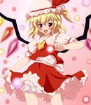  blonde_hair flandre_scarlet hat miracle ponytail red_eyes short_hair side_ponytail solo touhou wings 