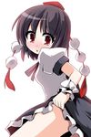  black_hair blush fa_no_hito hat looking_at_viewer red_eyes shameimaru_aya solo tongue touhou 