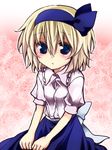  :&lt; alice_margatroid alice_margatroid_(pc-98) bad_id bad_pixiv_id blonde_hair blue_eyes blue_hairband hairband short_hair solo toraneko touhou touhou_(pc-98) 