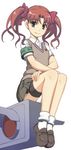  caryo nanashino panties shirai_kuroko sitting solo thigh_strap to_aru_kagaku_no_railgun to_aru_majutsu_no_index traffic_light underwear 