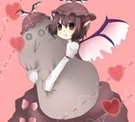  animal_ears bad_id bad_pixiv_id bird brown_eyes brown_hair doll earrings hug izumi_kanae jewelry mystia_lorelei short_hair solo touhou wings 