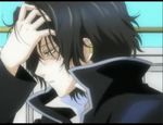  black_hair blush drunk gilbert_nightray gold_eyes hat male pandora_hearts screencap 