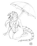  2015 alien anthro areola arthropod braided_hair breasts claws clothed clothing dragon female hair hybrid insect kalnareff long_hair long_tongue monochrome multi_breast multiple_eyes navel nipple_bulge nipples open_mouth pointy_ears ponytail scales scalie simple_background sitting sketch skimpy solo swimsuit toe_claws tongue tongue_out umbrella voluptuous vyste white_background wide_hips 