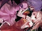  ascot bad_id bad_pixiv_id bat_wings blonde_hair blue_hair bow dyolf flandre_scarlet frills hair_ornament multiple_girls puffy_short_sleeves puffy_sleeves red_eyes remilia_scarlet revision ribbon short_hair short_sleeves side_ponytail touhou wings 