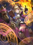  armor blonde_hair book boots capelet dress elise_(fire_emblem_if) fire fire_emblem fire_emblem_cipher fire_emblem_if gem gloves hair_ribbon hmk84 horse long_hair magic_circle multicolored_hair night night_sky official_art one_eye_closed ornate_armor purple_eyes purple_hair ribbon short_dress sky smile solo star_(sky) starry_sky thigh_boots thighhighs twintails very_long_hair zettai_ryouiki 