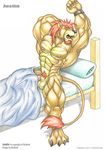  anthro balls braford erection feline justin_(braford) lion male mammal muscular solo 