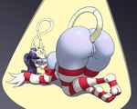  1girl anal ass bestiality blue_skin blush huge_ass hyoumaru leviathan_(skullgirls) nude pussy sex skullgirls squigly_(skullgirls) sweat zombie 