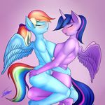  anthro anthrofied blue_background blue_skin breasts dickgirl dickgirl/female elzzombie equine eyes_closed feet female friendship_is_magic hair hand_on_butt horn horse intersex intersex/female mammal multicolored_hair my_little_pony nude open_mouth penetration pony purple_hair purple_skin rainbow_dash_(mlp) rainbow_hair saliva sex simple_background smile teeth tongue twilight_sparkle_(mlp) two_tone_hair vaginal vaginal_penetration wings 