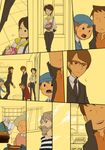  6+boys comic flower glasses hershel_layton leon_bronev lucille_layton luke_triton maki56565 multiple_boys multiple_girls professor_desmond_sycamore professor_layton raymond_(professor_layton) remi_altava roland_layton silent_comic smile spoilers 