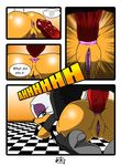  anal anal_penetration anthro anus bat big_breasts breasts butt canine cleavage clothed clothing comic english_text erect_nipples erection fan_character female male mammal nipples penetration penis pussy rouge_the_bat sex sinshadowed_(artist) sonic_(series) text 