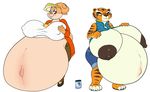  breasts clothed clothing dawmino feline female hyper invalid_tag kung_fu_panda looney_tunes mammal pregnant tiger warner_brothers 