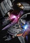  battle braw_bro energy_sword gundam hiropon_(tasogare_no_puu) mecha mobile_suit_gundam rx-78-2 shield space sword weapon 