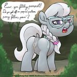  anus bog cub cursive female friendship_is_magic looking_at_viewer my_little_pony nipples peeing pussy silver_spoon_(mlp) smudge_proof solo teats text urine watersports young 