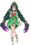  boots braid brown_eyes choker dress earrings eyelashes frilled_dress frills full_body go!_princess_precure gradient_hair green_dress green_hair hair_ornament hair_ribbon happy high_heel_boots high_heels highlights jewelry long_hair looking_at_viewer magical_girl multicolored_hair nanase_yui petit_ange_(artist) precure purple_hair ribbon smile solo streaked_hair transparent_background twin_braids twintails two-tone_hair very_long_hair what_if wrist_cuffs 