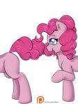  2015 alasou alpha_channel blue_eyes earth_pony equine female feral friendship_is_magic fur hair horse mammal my_little_pony nom patreon pink_fur pink_hair pinkie_pie_(mlp) pony simple_background solo tail_biting transparent_background 