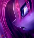  absurd_res blue_eyes close-up earth_pony elzzombie equine female friendship_is_magic fur hair hi_res horse long_hair mammal my_little_pony open_mouth pink_fur pink_hair pinkamena_(mlp) pinkie_pie_(mlp) pony shaded signature solo teeth tongue 