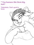  anthro black_and_white black_hair blush breasts cat catty_(undertale) cleavage clothed clothing dialogue ear_piercing english_text fangs feline female hair kl0ndike looking_at_viewer mammal monochrome multicolored_hair open_mouth overweight piercing smile solo text two_tone_hair undertale 