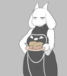  aintsmart breasts caprine female food frown goat hand_on_hip horn mammal monster pie plate solo toriel undertale 