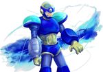  blue_eyes flashman grin inekaridekosihikari male_focus rockman rockman_2 smile solo 