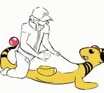  2015 ampharos animated beady_eyes bestiality black_eyes chubby clothed clothing dacad duo faceless_male female feral hat human human_on_feral interspecies lying male male/female mammal nintendo on_back open_mouth pants pants_down penetration pok&eacute;mon pok&eacute;philia pussy sex simple_background smile vaginal video_games white_background 