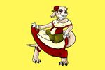  boywiththebrokenhalo canine clothing dancing day_of_the_dead dress eadoo eadooquest female fur humanoid kobold mammal 