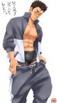  1boy abs briefs bulge chun_(luxtan) male_focus muscle original pecs solo underwear undressing 