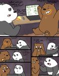  anal bear comic dialogue food graft_(artist) grizzly_(character) internet male mammal panda panda_(character) porn_website smile we_bare_bears 
