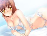  breasts covered_nipples emiya_shirou fate/stay_night fate_(series) genderswap kayaka large_breasts lowres red_hair solo what_if yellow_eyes 