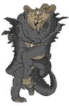  alpha_channel ask-a-deathclaw_(artist) claws deathclaw fallout horn hug kissing lizard male male/male reptile scalie simple_background toe_claws transparent_background video_games 