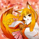  animal_ears concon-collector fox_ears fox_tail furry highres kedamaton long_hair looking_at_viewer solo tail 