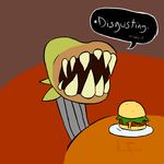  ambiguous_gender burger english_text food sharp_teeth teeth text undertale unknown_artist 