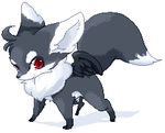  animal artist_request furry pixel red_eyes wolf 