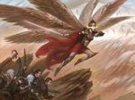  angel armor female halo human kor magic_the_gathering male mammal melee_weapon soldier sword volkan_baga weapon wings 