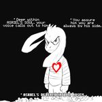  &lt;3 asriel_dreemurr black_and_white_and_red caprine dialogue english_text fatz_geronimo_(artist) goat male mammal monster text undertale what_if young 