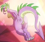  2015 anthro anus blitzdrachin breasts crossgender dragon fangs female friendship_is_magic green_eyes my_little_pony nipples nude pussy solo spike_(mlp) tongue tongue_out 