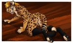  all_fours balls butt cheetah feline looking_at_viewer male mammal nude patrikthedog 