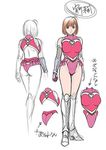  ass back breasts character_request character_sheet concept_art female full_body kokonoki_nao sketch solo taimanin_asagi taimanin_asagi_battle_arena yoimachi_shuri 