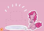  2015 alasou blue_eyes earth_pony equine female friendship_is_magic fur hair horse mammal my_little_pony patreon pink_background pink_fur pink_hair pinkie_pie_(mlp) pony prehensile_tail simple_background solo 