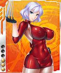  1girl breasts card_(medium) claws curvy female large_breasts lilith-soft no_bra rindou_(radical_dream) short_hair smile solo sybil_(taimanin_asagi) taimanin_asagi taimanin_asagi_battle_arena 