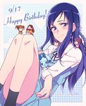  aida_mana blue_eyes blue_hair braid chibi dated dokidoki!_precure happy_birthday hishikawa_rikka kenzaki_makoto long_hair madoka_aguri minigirl multiple_girls negom polka_dot polka_dot_background precure rakeru_(dokidoki!_precure) regina_(dokidoki!_precure) single_braid smile socks yotsuba_alice 