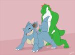  2018 cum female from_behind_(disambiguation) interspecies luca male male/female mario_bros nidoqueen nintendo pok&eacute;mon pok&eacute;mon_(species) pok&eacute;philia sex simple_background video_games yoshi 