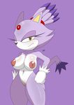 anthro big_breasts big_nipples blaze_the_cat breasts damian_hodge female half-closed_eyes huge_breasts intersex looking_at_viewer nipples nude pussy simple_background solo sonic_(series) thick_thighs video_games 